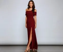 Windsor. Coralie Off Shoulder Front Slit Dress 52 Windsor. Coralie Off Shoulder Front Slit Dress -Formal Dresses Online Shop 05002 1702 1 8eb48ea2 93b5 40bd 998c 1d2e44a9903e