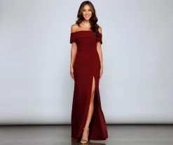 Windsor. Coralie Off Shoulder Front Slit Dress 55 Windsor. Coralie Off Shoulder Front Slit Dress -Formal Dresses Online Shop 05002 1702 4 4e9dadda 11e2 4b3c a9cb 9bc084835cdf