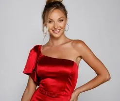 Windsor. Charmaine Formal One-Shoulder Satin Dress 17 Windsor. Charmaine Formal One-Shoulder Satin Dress -Formal Dresses Online Shop 05002 1761 4