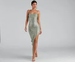 Windsor. Fatima Sequin Cowl Neck Bodycon Formal Dress -Formal Dresses Online Shop 05002 1777 3