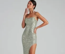 Windsor. Fatima Sequin Cowl Neck Bodycon Formal Dress -Formal Dresses Online Shop 05002 1777 4
