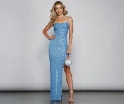 Windsor. Fatima Sequin Cowl Neck Bodycon Formal Dress -Formal Dresses Online Shop 05002 1779 1