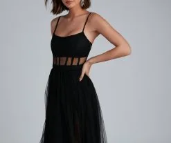 Windsor. Kim Mesh Corset Tulle Formal Dress -Formal Dresses Online Shop 05002 1814 4