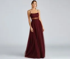 Windsor. Kim Mesh Corset Tulle Formal Dress