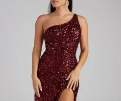 Windsor. Lyla Formal One-Shoulder Sequin Dress -Formal Dresses Online Shop 05002 1817 3