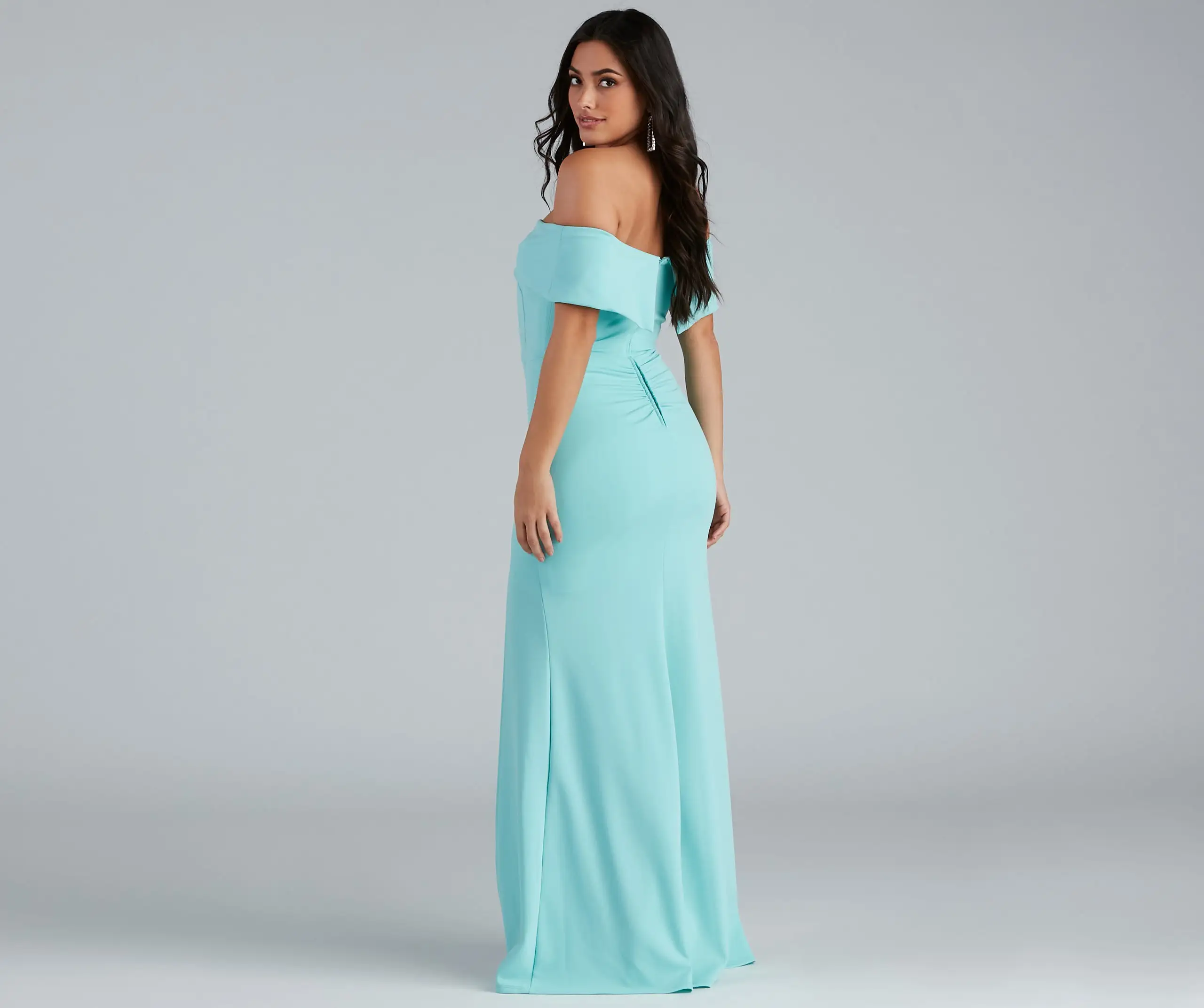 Windsor. Coralie Off Shoulder Front Slit Dress 12 Windsor. Coralie Off Shoulder Front Slit Dress - Image 10