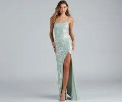 Windsor. Edlyn Sequin Laceup Mermaid Formal Dress -Formal Dresses Online Shop 05002 1839 4