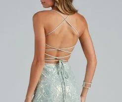 Windsor. Edlyn Sequin Laceup Mermaid Formal Dress -Formal Dresses Online Shop 05002 1839 5