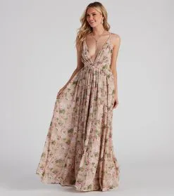 Windsor. Veronica Formal Floral Chiffon A-Line Dress -Formal Dresses Online Shop 05002 1886 3