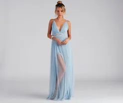 Windsor. Estrella Lace Trim A-Line Formal Dress