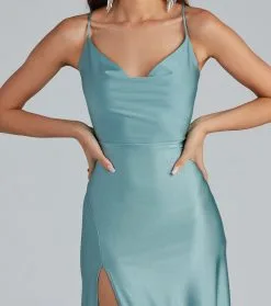 Windsor. Lessie Formal High Slit A-Line Dress 12 Windsor. Lessie Formal High Slit A-Line Dress -Formal Dresses Online Shop 05002 1894 3