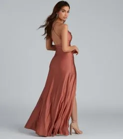 Windsor. Lessie Formal High Slit A-Line Dress 15 Windsor. Lessie Formal High Slit A-Line Dress -Formal Dresses Online Shop 05002 1901 2