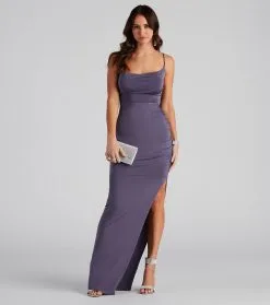 Windsor. Lillian High Slit Formal Dress -Formal Dresses Online Shop 05002 1916 1