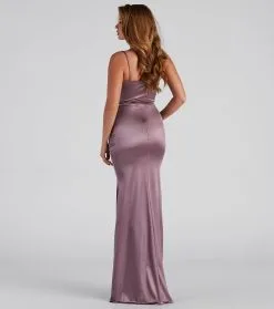 Windsor. Maizie Formal Satin Cowl Neck Dress -Formal Dresses Online Shop 05002 2043 4 1985dae5 ac4d 4341 8e1d bc4446d218e3