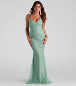 Windsor. Linda Formal Glitter Ruffled Dress -Formal Dresses Online Shop 05002 2095 3 1