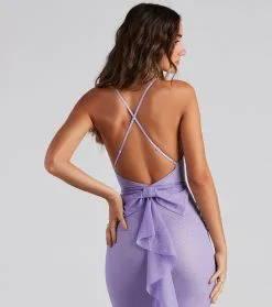 Windsor. Linda Formal Glitter Ruffled Dress -Formal Dresses Online Shop 05002 2096 4 1