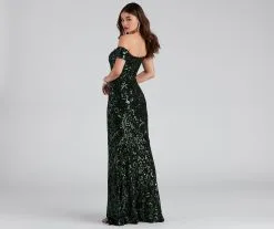 Windsor. Carter Sequin Scroll A-Line Formal Dress -Formal Dresses Online Shop 05002 2107 2