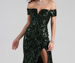 Windsor. Carter Sequin Scroll A-Line Formal Dress -Formal Dresses Online Shop 05002 2107 4