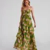 Windsor. Valerie Tiered Floral Printed Dress