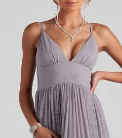 Windsor. Eileen Formal Swiss Dot A-Line Dress -Formal Dresses Online Shop 05002 2162 4