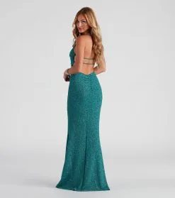 Windsor. Katie Formal Glitter Long Dress