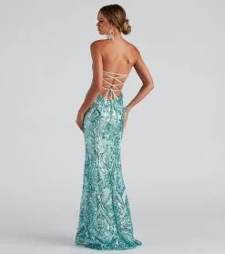 Windsor. Cordelia Formal Damask Sequin Dress 10 Windsor. Cordelia Formal Damask Sequin Dress -Formal Dresses Online Shop 05002 2215 4