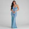 Windsor. Petra Formal Iridescent Sequin Dress