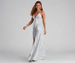 Windsor. Freya Glitter A-Line Dress -Formal Dresses Online Shop 05002 2230 3