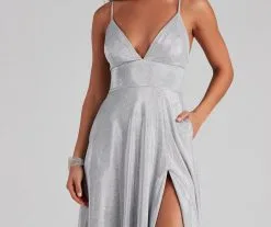 Windsor. Freya Glitter A-Line Dress -Formal Dresses Online Shop 05002 2230 4