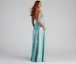 Windsor. Freya Glitter A-Line Dress -Formal Dresses Online Shop 05002 2233 2