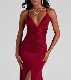 Windsor. Celine Formal Ruche Slit Long Dress -Formal Dresses Online Shop 05002 2307 4 bd83169b dd1c 4ff2 b735 e74813a504e5