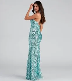 Windsor. Aliyah Formal Sequin Lace Back Dress -Formal Dresses Online Shop 05002 2317 3 1