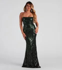 Windsor. Meara Formal A-Line Sequin Dress