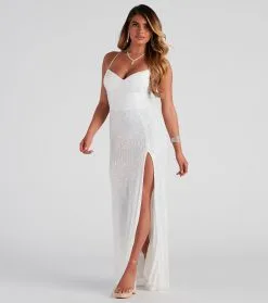 Windsor. Loretta Formal Sequin Lace-Up Dress -Formal Dresses Online Shop 05002 2355 3