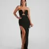 Windsor. Frankie Formal Crepe Slit Dress -Formal Dresses Online Shop 05002 2371 1