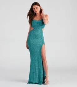 Windsor. Victoria Formal Glitter Long Dress -Formal Dresses Online Shop 05002 2383 1