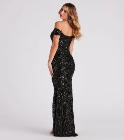 Windsor. Carter Sequin Scroll A-Line Formal Dress -Formal Dresses Online Shop 05002 2405 2 ad659004 d70d 46fb bad3 8ee77cc6b828