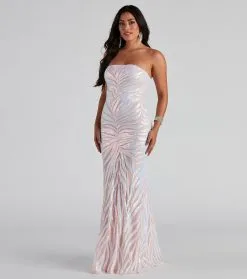 Windsor. Keishla Formal Sequin Strapless Dress