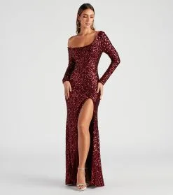 Windsor. Wendy Sequin Off The Shoulder Dress