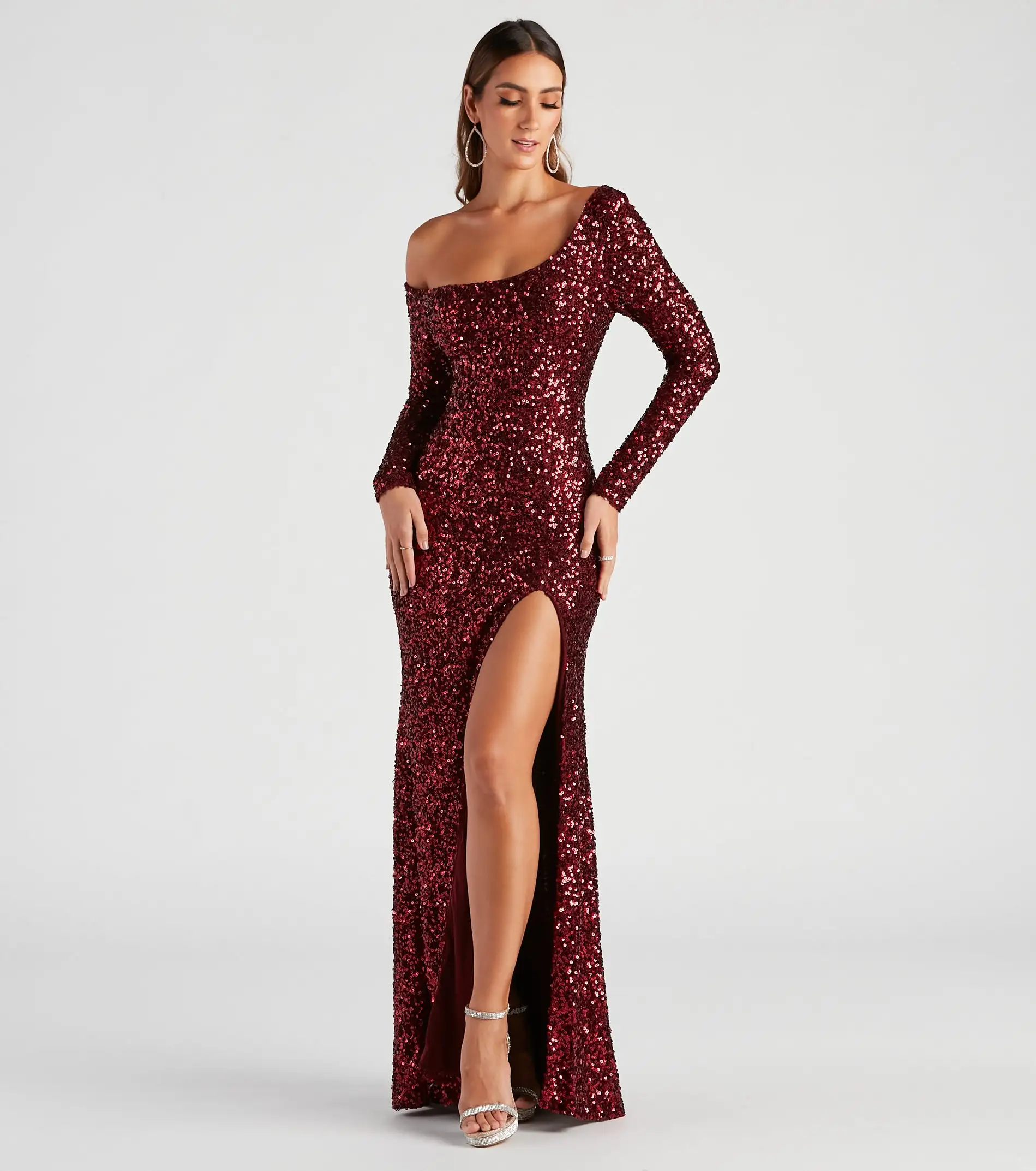 Windsor. Wendy Sequin Off The Shoulder Dress 3 Windsor. Wendy Sequin Off The Shoulder Dress