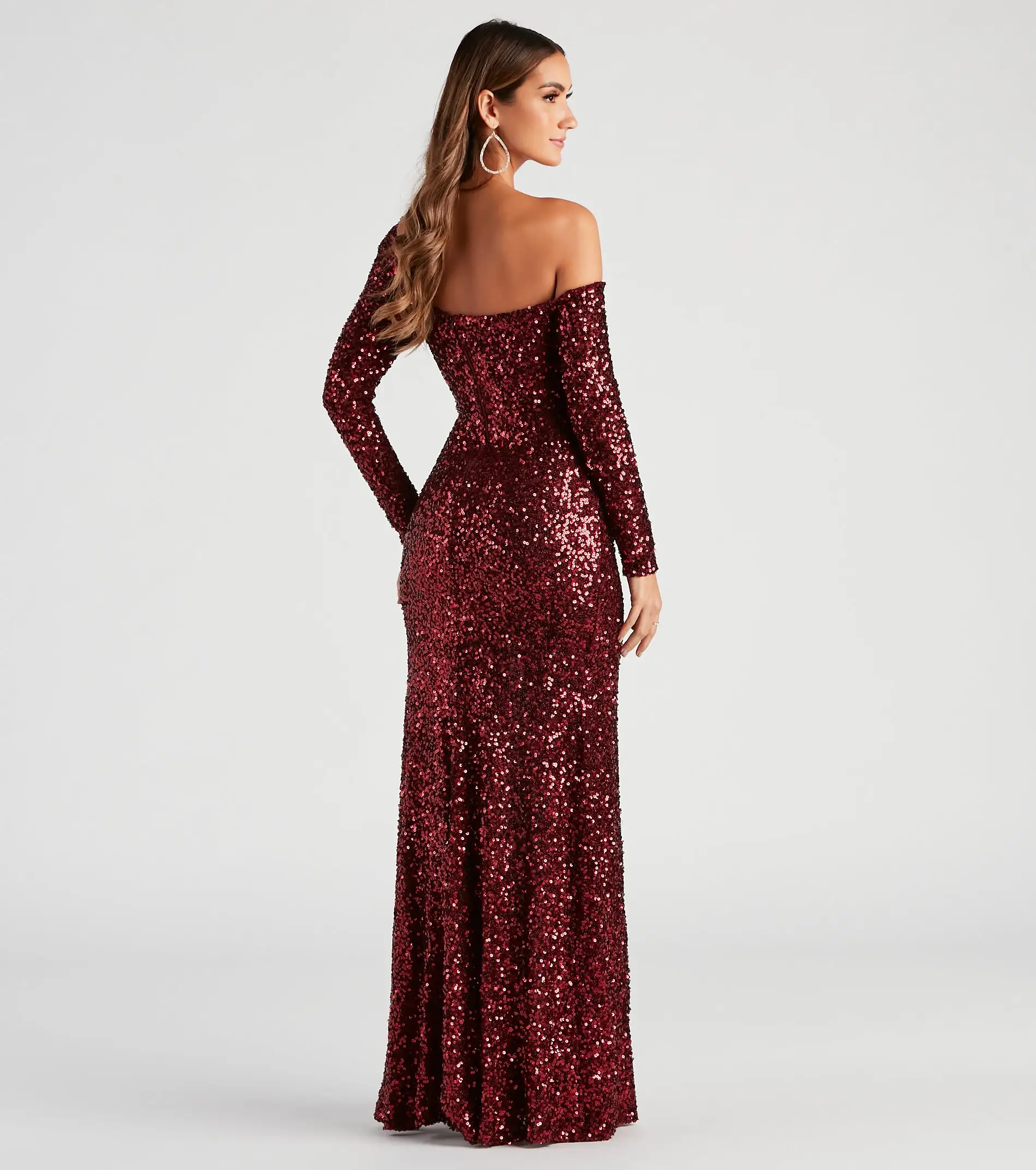 Windsor. Wendy Sequin Off The Shoulder Dress 4 Windsor. Wendy Sequin Off The Shoulder Dress - Image 2