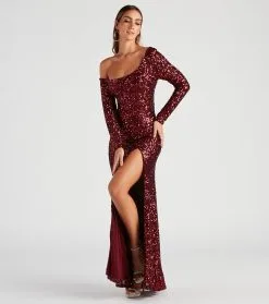 Windsor. Wendy Sequin Off The Shoulder Dress 8 Windsor. Wendy Sequin Off The Shoulder Dress -Formal Dresses Online Shop 05002 2462 3