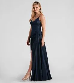 Windsor. Lizzie Formal Glitter Caged A-Line Dress -Formal Dresses Online Shop 05002 2485 3