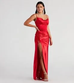 Windsor. Drea Formal High Slit Ruched Dress -Formal Dresses Online Shop 05002 2508 3 eb69039b 64ac 4f6a 835f 52cb21eeff4e