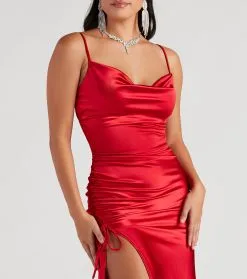 Windsor. Drea Formal High Slit Ruched Dress -Formal Dresses Online Shop 05002 2508 4 92a1767b 0a82 4ccc a7a0 bc8e9a22217c