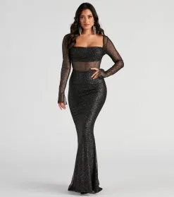 Windsor. Matilda Formal Glitter Long Dress 14 Windsor. Matilda Formal Glitter Long Dress -Formal Dresses Online Shop 05002 2519 1