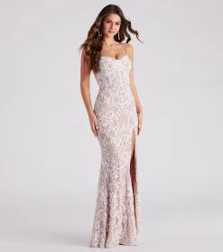 Windsor. JoJo Formal Sequin Bustier Mermaid Dress