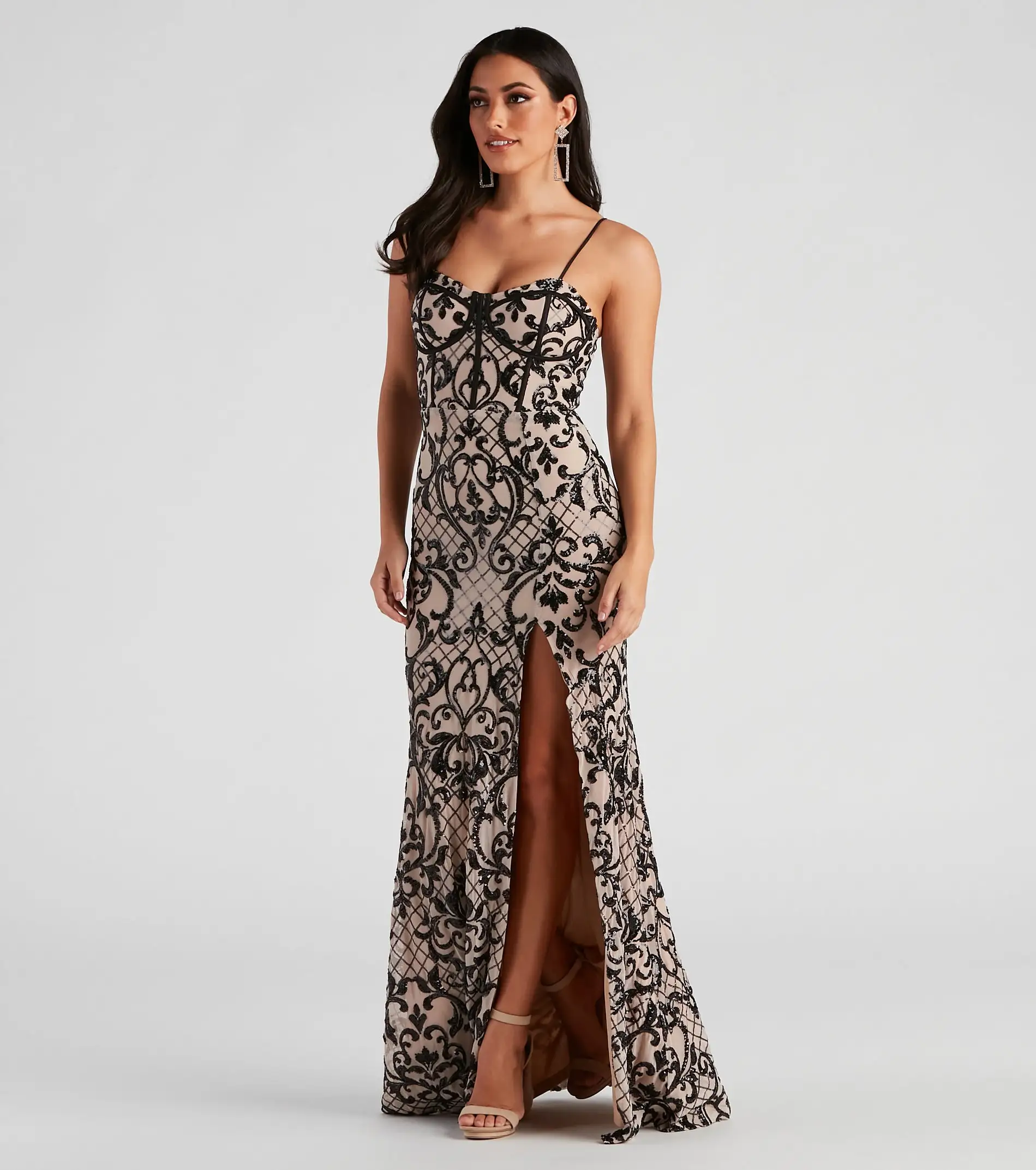 Windsor. JoJo Formal Sequin Bustier Mermaid Dress 9 Windsor. JoJo Formal Sequin Bustier Mermaid Dress - Image 7