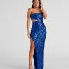 Windsor. Lenny Formal Sequin One Shoulder Dress