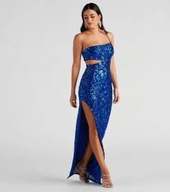 Windsor. Lenny Formal Sequin One Shoulder Dress -Formal Dresses Online Shop 05002 2544 3